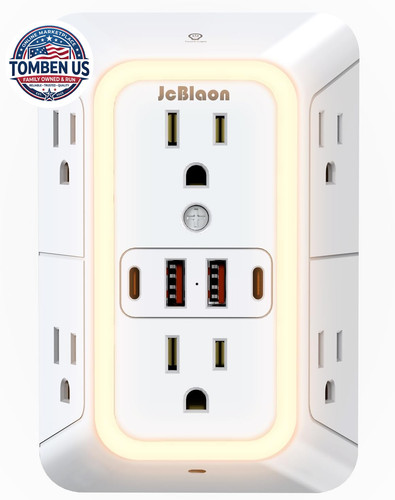 Wall outlet extender with - outlet,